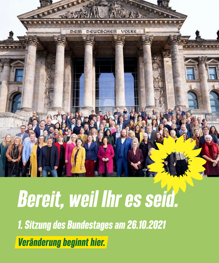 Fraktion B90 / Die Grünen im 20. Deutschen Bundestag