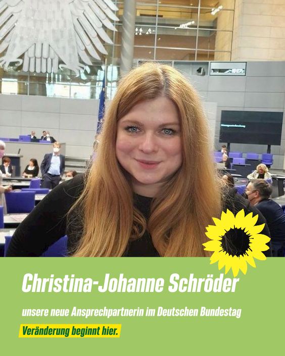 unsere neue Bundestagsabgeordnete Christina-Johanne Schröder