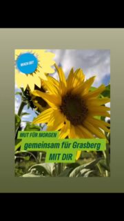🌱 Wir haben #gemeinsamfürgrasberg 
MUT FÜR MORGEN 
für ein lebenswertes Grasberg! 🌱

Gerne mit Dir! 

Du  überlegst 💭, Dich hier vor Ort endlich politisch zu engagieren, möchtest den Ortsverband oder die Fraktion kennenlernen 🤝oder Dich einfach nur über unsere Themen informieren 📖 ❓

Wenn Du magst, dann trau dich! 🫂

🌱schau doch für richtig viele Infos, auch zu Terminen gerne mal wieder auf unserem Blog vorbei -
den Link findest Du im Profil ℹ️ 

🌱schreib uns 💬 

🌱oder sprich uns hier in #Grasberg an 🗣️

Wir senden Dir grünbunte 
🌈 Grüße! 

Dein 
Ortsverband
Bündnis 90/Die Grünen Grasberg 🌻