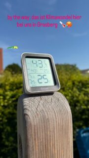 Wie geht’s Euch mit der Hitze🥵? 

Hitzewelle in Grasberg am 26.06.2026:

heißeste 🌡️ :
am Berg 
an der Mühle
Lidl-Parkplatz
kühlste 🌡️:
im Schatten und im Gras 
unter Bäumen auf dem Friedhof, 
in Otterstein, 
im Rathausgarten, 
im Wiesendamm

(Nicht gemessen haben wir da wo Menschen im Innenraum leben und arbeiten: 
in Dachgeschosswohnungen, Schulen, KiTas, Bussen, Küchen, Pflegeeinrichtungen, Krankenhäusern, auf Baustellen, in unklimatisierten Büros etc) 

Passt gut  auf Euch, Eure Mitmenschen und Tiere auf🫂

📸nach 17:00 Uhr: B90/Die Grünen Grasberg 
Artikel: tagesschau.de 

Was wir jetzt brauchen ist ein schattiges Plätzchen und unsere Bäume. 
Auch wenn wir immer wieder für Einzelne kämpfen:
Wir verlieren immer mehr alte Bäume. 
Hier in Grasberg.

Sie stehen unter Stress, fallen Bau-und Strassenbauprojekten zum Opfer
und werden doch so dringend gebraucht: 
Als natürliche Klimaschützer/CO2 Speicher/Sauerstofflieferanten/ Schattenspender/Biotope und Lebensräume für Tiere. 

Währenddessen wird an der Energiewende geschraubt, sollen die Klimaziele aufgeweicht und Beteiligungsrechte für Umweltverbände eingeschränkt werden 🫠

Pflanzt weiter grosskronige heimische Bäume, wo ihr könnt und setzt Euch mit uns ein. 
Macht’s grün🌳

#gemeindegrasberg 
#machsgrün
#hitzewelle 
#klimaschutzistmenschenschutz 
#eskönntallessoeinfachseinistesabernicht