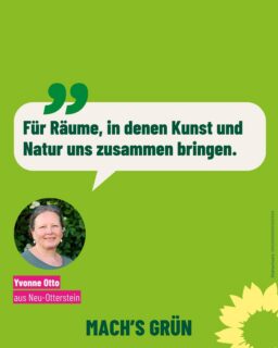 Unser Listenplatz 18:
Yvonne Otto
parteilos
Jahrgang 1970
Neu-Ottersteinerin
selbständige Keramikermeisterin
🌻
Kreativ und aktiv als eine der Grasberger KunstwerkerInnen, lebt sie gerne naturnah und leistet mit etwas PV einen eigenen Beitrag zum Klimaschutz.
Die  Gesundheit der Menschen liegt ihr sehr am Herzen: „offene Räume bieten Freiheit und fördern Austausch und Begegnung“ …
#gemeinsamfürgrasberg 
#machsgrün
#natur
#energiewende
#grasberg
