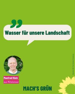 Unser Listenplatz 13:
Manfred Kück, 
Jahrgang  1961, 
Rentner, 
aufgewachsen am Kirchdamm lebt mit seinen Kindern in Mittelsmoor, 
aktiv in Ortsverband und im Blasorchester Grasberg (TSG-WGE). 
🌻
Manfred ist einer, der  keine großen Worte braucht und immer dabei ist wenn’s was zu tun gibt. 
Er ist gerne  mit dem Fahrrad 🚲 in unserer Gegend unterwegs. Als Kompostexperte sorgt er regelmäßig dafür, dass es den Obstbäumen auf der Blühwiese am Findorffhof gut geht, Wasser gespeichert  und  Humus an den Baumscheiben aufgebaut werden kann. 
🌻
Für ihn ist der Weg das Ziel, für den er sich Zeit nehmen möchte. 
Darum  kandidiert für den Gemeinderat. 
🌻
Manfreds Thema ist das Wasser: 
Denn beim Umgang damit können wir umdenken, 
Neues lernen und ausprobieren. Anpassung ist Teil
unserer Ortsgeschichte. 
Ein Satz der alles sagt:
„Wasser für unsere Landschaft“
Was bedeutet das? 
Trinkwasser muss immer Vorrang haben:Besonders in Dürrezeiten brauchen wir klare Regeln. 
Wenn das Wasser knapp wird, geht die Versorgung der Menschen für ihn vor wirtschaftlichen Interessen. 
Weitere Eingriffe in die Ressource Wasser darf es nicht geben, auch nicht mit Erdgasförderung. 
Wasser ist unsere wertvollste Ressource und verdient unseren Schutz. 
Böden in unserer Gemeinde können wir als Wasserspeicher nutzen: 
Weg von neuem Beton, hin zur speichernden Landschaft. 
Das bedeutet: Gesunde Böden, Moore und Auen sollen geschützt und sanft wiederhergestellt werden. 
Sie saugen Wasser bei Regen auf, speichern es und kühlen uns an heißen Tagen. Auch unsere Landwirte wissen: Es  fördert den Humusaufbau, denn gesunder Boden speichert grosse Mengen Wasser.  Auch  bei möglichen Hochwassern kann das nützlich sein. 
🌻 
Sein Interesse gilt dabei den Entscheidungen der Verwaltung und den Gremien der Gemeinde Grasberg z.B.  bei der Planung von Bauprojekten, die oft mit Fächenversiegelungen verbunden sind. 
Und auch den Arbeiten des GLV/der Wasserwirtschaft. 
Für die Entwicklung neuer Ideen und eine gute Anpassung an die jetzige Klimasituation möchte er sich gerne einsetzen. 
🌻
Manfred‘s Angebot steht. 
Du hast die Wahl. 
Mach’s grün! 
#grünegrasberg 
#grasberg 
#wasser
#landschaft
#derwegistdasziel