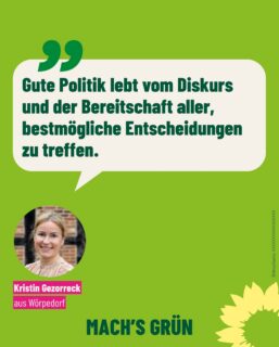 Unser Listenplatz 7:
Kristin Gezorreck, 
Jahrgang 1977, 
Lehrerin, 
🌻
Als aktive Künstlerin bringt sie jede Menge kreative Kraft und einen Blick auf die Dinge mit, die Grasberg bereichern. 
Kristin sieht Vieles,  öffnet spannende Perspektiven und regt zum Nachdenken an. 
Sie ist präsent und Du hast ihre Werke vielleicht schon einmal im Rathaus gesehen….
🌻
Denn sie ist eine der Grasberger KunstwerkerInnen und Mitinitiatorinnen des @raum.49 …(ein offener Raum für Kunst Kultur und Begegnung, mitten im Ort) und immer mit ganz viel Herzblut dabei. 
🌻
Sie kandidiert für unsere Liste, weil die Ziele und Werte von B90/Die Grünen ihren Vorstellungen von einer gerechten, offenen Gesellschaft am nächsten kommen. und die Partei sich konsequent für den Schutz von Natur und Klima einsetzt. 
Kristin wünscht sich, dass wir in Grasberg Herausforderungen unserer Zeit gemeinsam und solidarisch angehen. 
🌻
Warum sie genau zu diesem Zeitpunkt politisch aktiv wird, liest du in den Slides—>>>
🌻
Auch Du magst  ehrliche menschliche Politik,  die kreativ und lösungsorientiert die Aufgaben unserer und möchtest,  Zeit gemeinsam angeht? 
🌻
Dann kannst Du Kristin Deine Stimme(n) geben! 
Am 13.09.2026 
Mach’s grün! 

#gemeinsamfürgrasberg 
#grünegrasberg 
#gemeindegrasberg
#vielfalt
#menschlichkeit