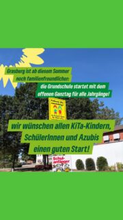 Über 130 Anmeldungen für den offenen Ganztag an der Grundschule Grasberg – ein starkes Zeichen! 
Mit der Einschulung der neuen Erstklässler startet die Schule eigenverantwortlich für alle 4 Jahrgänge mit dem neuen pädagogischen Konzept (jüngst im Gemeinderat vorgestellt). 
Mit dem landesgeförderten Anbau, neuen Lehrkräften, pädagogischen Fachkräften sowie dem noch verbleibendem Hortangebot und der Frühbetreuung macht Grasberg einen kreisweit besonderen Schritt.
🌻
Ein wichtiges Gremium dabei,  in der aktuellen Legislatur: der Ausschuss für Schule und Bildung. 
Hier hat Ratsmitglied Thomas Buse einen zentralen Schwerpunkt seiner Arbeit gesetzt und sich mit viel Zeit und  Gesprächen, zusammen mit der Fraktion und den Ausschussmitgliedern intensiv für gute Lösungen eingesetzt.
Grasberg wird damit und durch das weiterhin vielfältige Kita- und Betreuungsangebot 2026 noch familienfreundlicher.
🌻
Ein Dankeschön verdient haben so viele Beteiligte:
-Schulleiterin Frau Krug, das Kollegium, die Verwaltung & engagierte Eltern für den gemeinsamen Einsatz und den am Ende guten Lösungsweg, der sicher eine kurze Startphase für ein gutes Gelingen braucht.
-Allen im Arbeitskreis Engagierten Menschen.
-Allen Mitgliedern des Gemeinderates, (die sich am Ende an den Bedarfen der Familien orientiert haben und sich auch politisch für den Einsatz von kommunalen Mitteln ausgeprochen haben)
-Das Kultusministerium & Land Niedersachsen für neue Lehrerstellen und Fördermittel für den Anbau (übrigens wurde auch der pünktlich zum Schuljahresbeginn fertiggestellte barrierefreie Ausbau des IGS-Busplatzes vom Land Niedersachsen bezuschusst)
-Die Mitarbeitenden der Gemeinde Grasberg als Schulträger für: Orga und Umsetzung der Frühbetreuung und der Mittagsversorgung und Bereitstellung des Personals hierfür und  natürlich auch für die Vorbereitung der vielen Ausschusssitzungen.
-Alle Mitarbeitenden der Einrichtungen, die täglich wertvolle Arbeit leisten.
🌻
Wir wünschen allen Kita-Kinder, Schulkindern, Familien und Azubis einen fantastischen Start ins neue Kita-, Schul- und Ausbildungsjahr! 🍀
ℹ️wichtige Info im Kommentar 
#Grasberg
#OffenerGanztag #GrundschuleGrasberg
#Schulstart