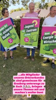 …Eure Wahlbenachrichtigungen sind da, und für uns geht’s natürlich weiter. 
🌻
Auch Wahlkampf ist bei uns Teamwork, alle leisten wichtige Briträge.
💪🏼
Gerne nehmen wir Euch hier mit, wenn wir „gemeinsam für Grasberg“ unterwegs sind, um Euch weiter mit Infos zu versorgen. 
Wir haben uns heute getroffen-denn die Flyer sind da- wurden aufgeteilt und wollen verteilt werden. 
🌻
Wir starten weiter durch, bringen Euch die mit viel Herzblut gestaltete Post selber rum und auch die Themen unseres bunten Wahlprogrammes werden in den nächsten Tagen noch etwas sichtbarer -> schaut gerne mal rein (Link im Profil). 
🌻
Wir freuen uns Euch unterwegs zu treffen und halten Euch weiter auf dem Laufenden 🤝

#grünegrasberg 
#gemeinsamfürgrasberg 
#grasberg
#menschlich
#selbermacher