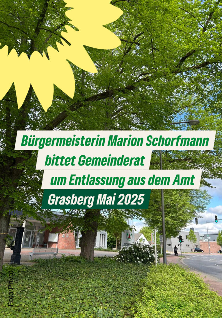 April/Mai:Bürgermeisterin Marion Schorfmann informiert Fraktionen, Rat und Öffentlichkeit über Entlassungsantrag
