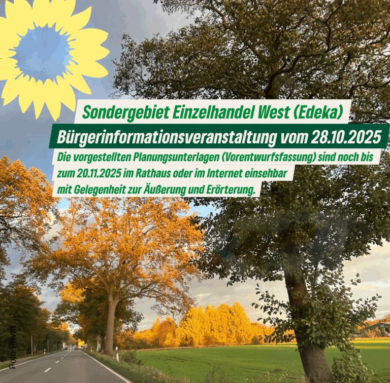 Bürgerinformationsveranstaltung vom 28.10.2025 zum Sondergebiet Einzelhandel West (Edeka)
